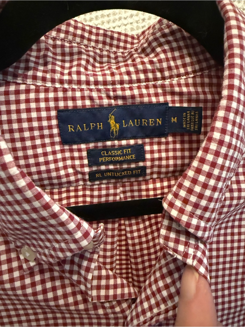 Ralph Lauren Red and White Gingham Short-Sleeve Button-Down Shirt - Picture 2 of 4